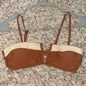 Shein Bikini Top Brown and Tan Size S